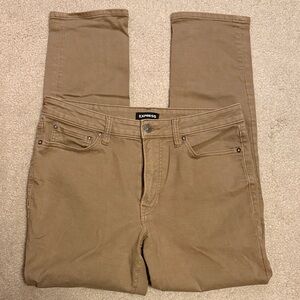 Express Men’s Khaki Slim Straight Jeans